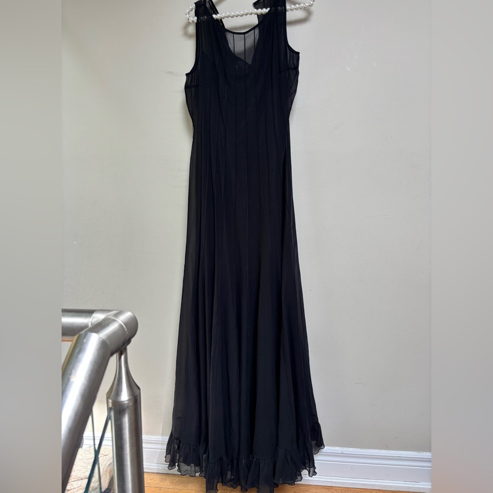 NWT Elegant Black Evening Gown-10